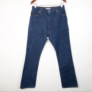 Redone Levi’s High Rise Straight Leg Distressed